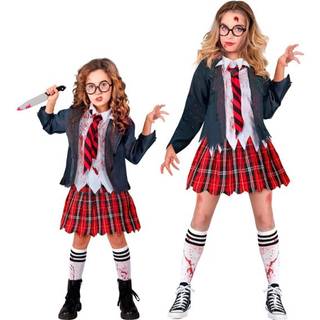 Zombie skolepige kostume