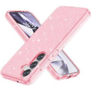 Samsung Galaxy S25 Stylish Glitter Series Hybrid Cover - Pink