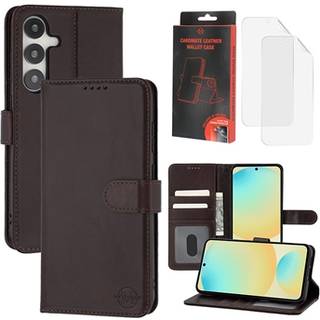 Samsung Galaxy S24 FE MyTPhone CardMate læder pung cover - mørkebrun