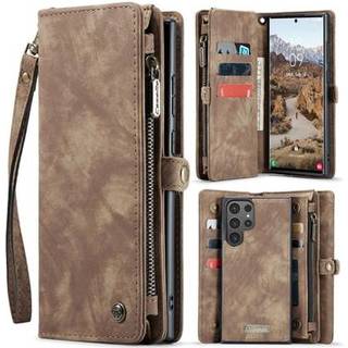 Samsung Galaxy S25 Ultra Caseme 008 2-i-1 Multifunktionel Pung - Brun