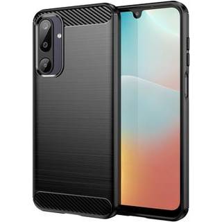 Samsung Galaxy M16/F36 Børstet TPU Cover - Karbonfiber - Sort