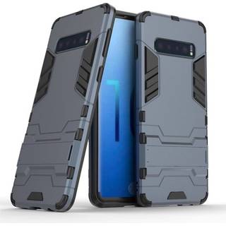 Samsung Galaxy S10 cool beskyttende kickstand hybrid etui - Mørkeblå