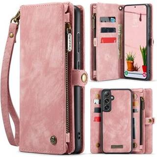 Samsung Galaxy S25+ Caseme 008 2-i-1 Multifunktionel Pung - Pink
