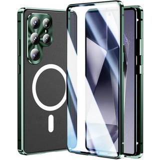 Samsung Galaxy S25 Ultra Magnetisk cover med skærmbeskyttelse af hærdet glas - MagSafe-kompatibel - Grøn