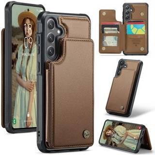 Samsung Galaxy S25+ Caseme C22-etui RFID-kortpung - brun