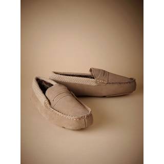 Next Signature suede imiteret pels foret mokkasin hjemmesko