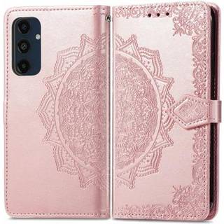 Samsung Galaxy S24 FE Mandala Series Etui med Pung - Rødguld