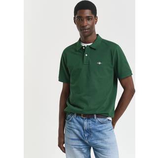GANT Herre Regular fit Shield Piqué poloskjorte (L) Grøn