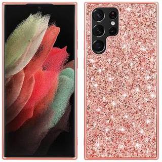 Samsung Galaxy S25 Ultra Glitter Series Hybrid Cover - Rødguld
