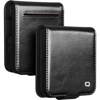 Samsung Galaxy Z Flip7 Qialino Classic Læderpung - Sort