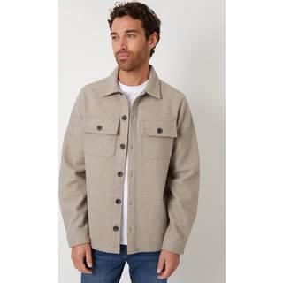 Threadbare Threadbare pels uld-knap Shacket - stor