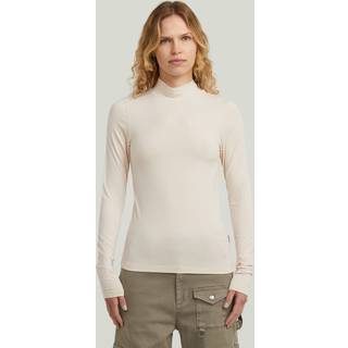Mock Slim T-Shirt - White - Women