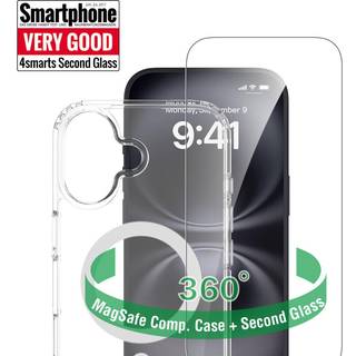 iPhone 17 - 4Smarts 360° Beskyttelsessæt m. Cover & Skærmbeskyttelsesglas - MagSafe Kompatibel - Gennemsigtig