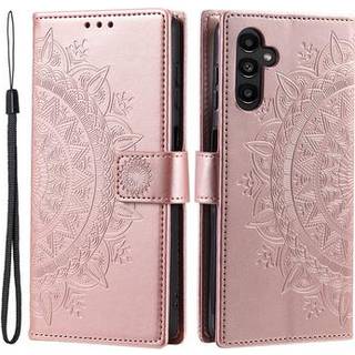 Samsung Galaxy A36 Mandala Series Etui med Pung - Rødguld