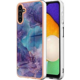 Samsung Galaxy A36 Marmormønster Galvaniseret IMD TPU Cover - Lilla