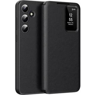 Samsung Galaxy A55 Smart Clear View Flip etui med kortplads - Sort