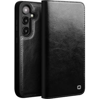Samsung Galaxy S25 Plus - QIALINO Classic ægte læder cover / pung - Sort
