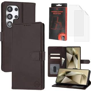 Samsung Galaxy S24 Ultra MyTPhone CardMate læder pung cover - mørkebrun