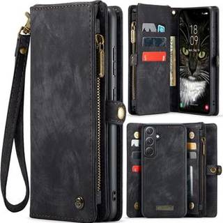 Samsung Galaxy A36 Caseme 008 2-i-1 Multifunktionel Pung - Sort