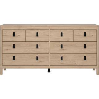 Madrid Dobbelt kommode 4+4 skuffer - Jackson Hickory
