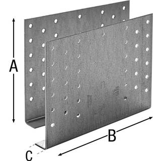 Simpson gerberbeslag type W 200x180 sæt vfz GERW200-B