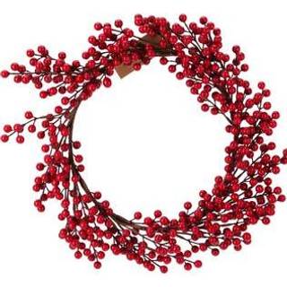 Julekrans med røde bær Ø.30 cm