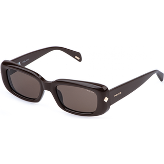 Police Kvinde SPLR94 09HV Solbriller Acetat Brun Brun Firkantet Normal