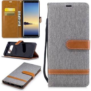 Samsung Galaxy Note 8 Tofarvet læder etui - Grå