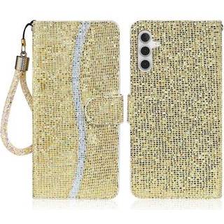 Samsung Galaxy A16 Stilfuldt glitterpungetui - guld
