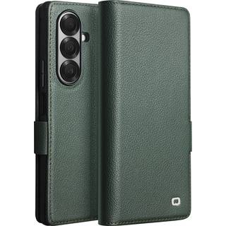 Samsung Galaxy Z Fold7 - QIALINO Slim ægte læder cover - Dybgrøn
