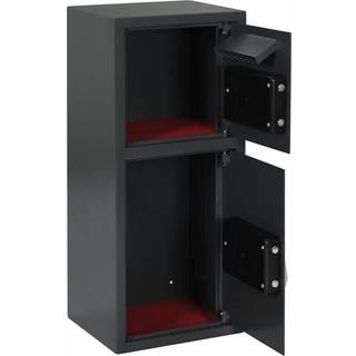 Digital sikker med lås Mørkegrå 35 x 31 x 80 cm Stål