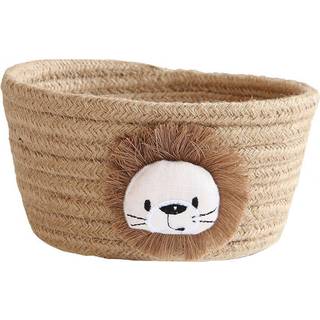 Tegneseriedyr Flettet Opbevaringskurv Børnelegetøj Skrivebordsorganisator Sundr