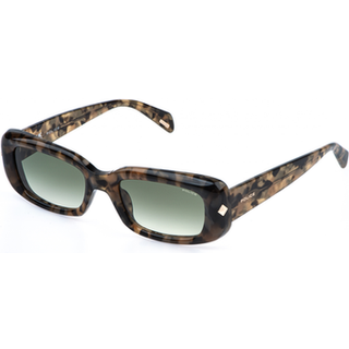 Police Kvinde SPLR94 02BP Solbriller Acetat Havana Grøn Firkantet Normal Nuanceret