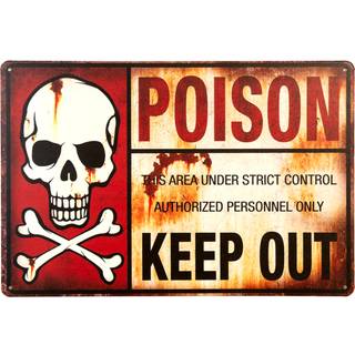 „Poison Keep Out“ Metallschild 30x20cm