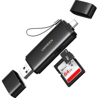 UGREEN 2-i-1 USB-C/USB-A hukommelseskortlæser