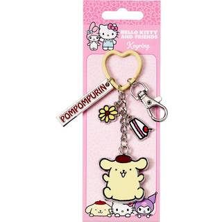 Hello Kitty Key Chain with Pompompurin Charms 15 cm