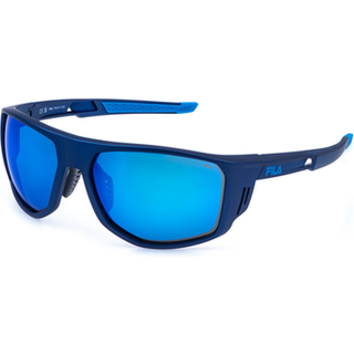 Fila Mand SFIB13 7U4B Solbriller Injiceret Blå Røg Geometrisk Vandafvisende Spejlvendt