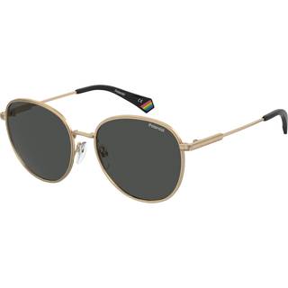 Polaroid Unisex PLD 6215/S/XN 2F7/M9 Solbriller Metal Guld Grå Pantos Polariseret