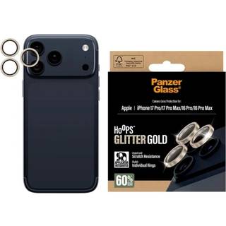 PanzerGlass iPhone 17 Pro / 17 Pro Max / 16 Pro / 16 Pro Max Hoops Kamerabeskyttelsesglas inkl. Installationsramme - Glitter Guld