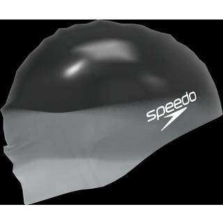 Adult Multi Colour Silicone Swim Cap Black/Grey