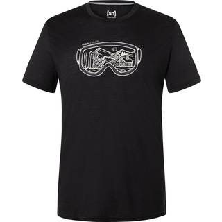 super.natural Goggle Tee Merino-shirt Herrer størrelse XL farve sort