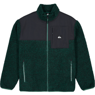 Quiksilver Shallow Water Full-Zip Fleecejakke Herrer størrelse L farve grøn