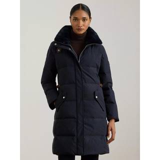 Lauren Ralph Lauren Lauren Ralph Lauren Dark Navy Faux Fur Trim Funnel Neck Down Coat