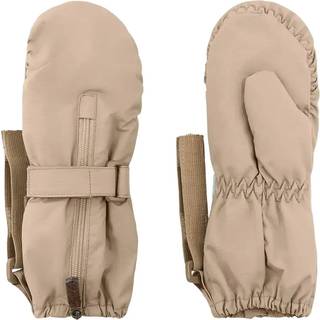 Mini A Ture Kid's Matcesar Fleece Lined Mittens Handsker Børn størrelse 6-12 Months farve beige