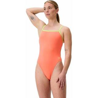 Women's Club Training Solid Tri Back Swimsuit Orange