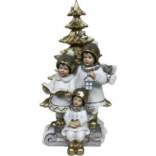 Julepynt DKD Home Decor Harpiks Drenge (11,5 x 11,5 x 21 cm) (2 enheder)