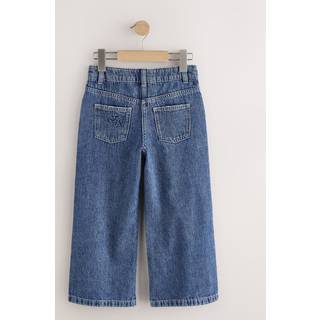 Next Brede Jeans med Blomster Tryk og udsmykning (3-16år)