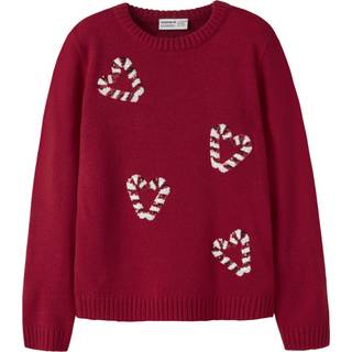 NAME IT Striktrøje Rajul Loose Jester Red