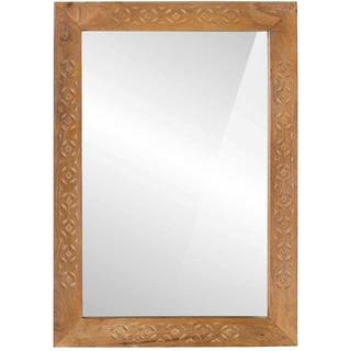 Badeværelsesspejl med spejl Lys Brun 70 x 50 x 2,5 cm