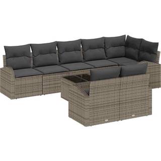 Havesofa Sæt Grå 55 x 55 x 37 cm polyrattan